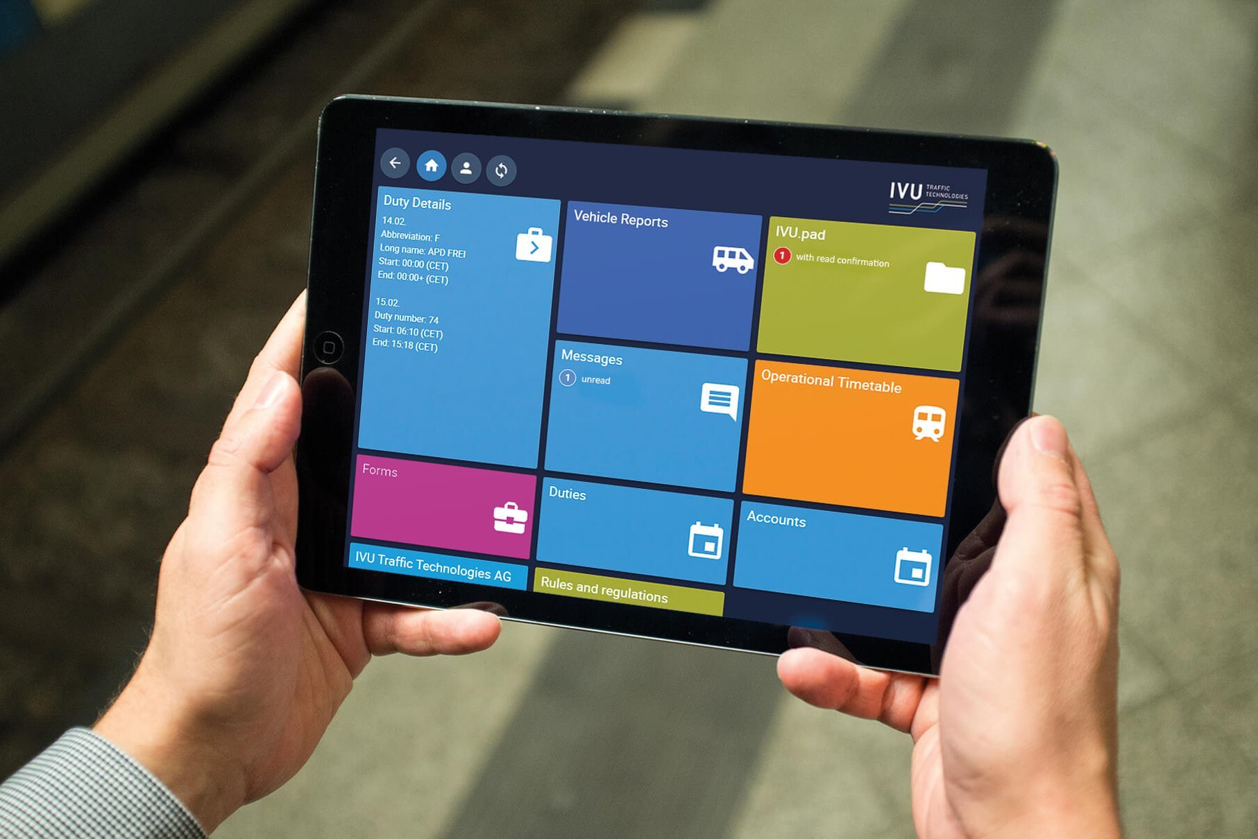 IVU.pad as a mobile workstation